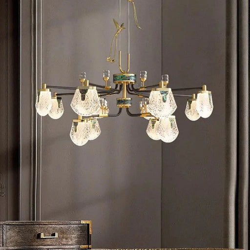 Luxury Art Deco Pendant Light - 8/12 Light.