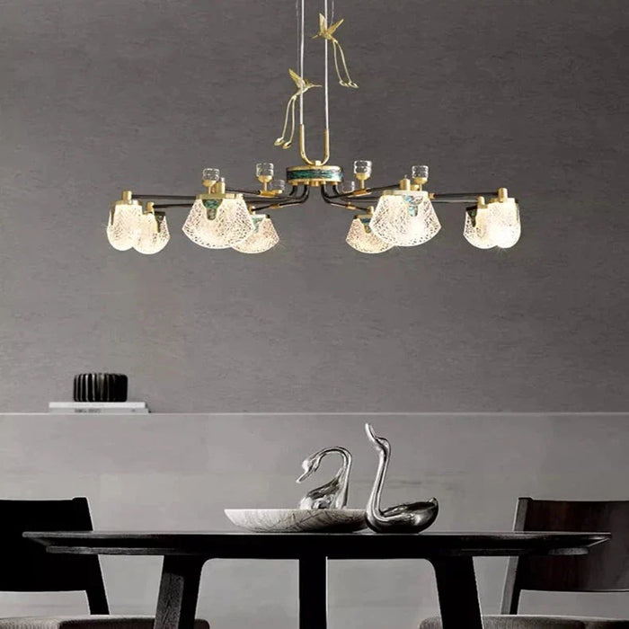 Luxury Art Deco Pendant Light - 8/12 Light.