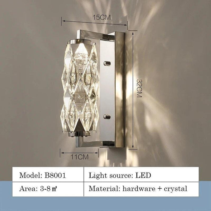 Bacci Modern Crystal Sconce-DWHOME