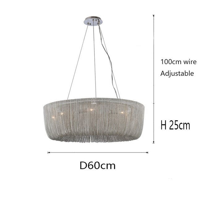 Cadena Chain Tassel Modern Chandelier.