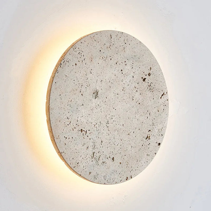 Natural Travertine Wall Sconce.