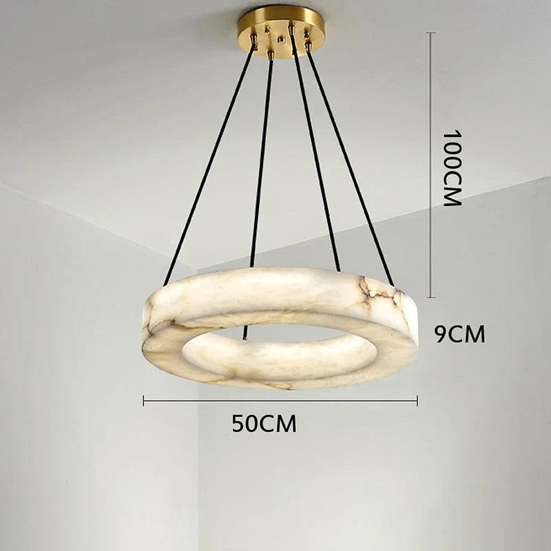 Natural Marble Modern Chandelier-DWHOME