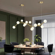 13-Light Gold Tree Branch Pendant Chandelier-DWHOME