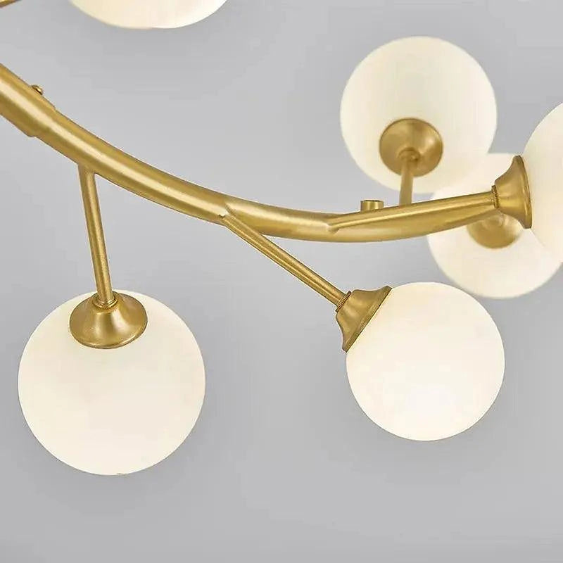 13-Light Gold Tree Branch Pendant Chandelier-DWHOME