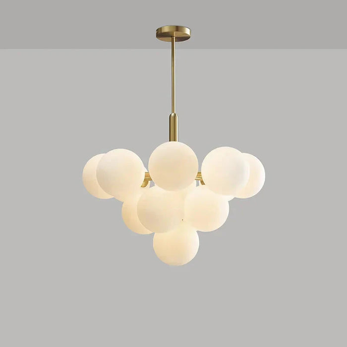 13-Light White Bubble Glass Ceiling Light.