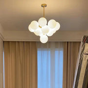 13-Light White Bubble Glass Ceiling Light-DWHOME