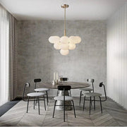 13-Light White Bubble Glass Ceiling Light-DWHOME