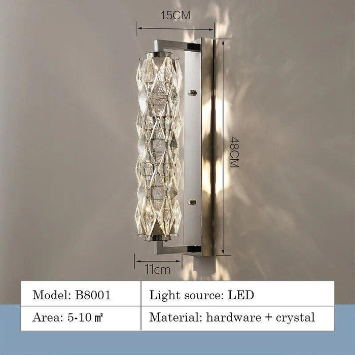 Bacci Modern Crystal Sconce-DWHOME