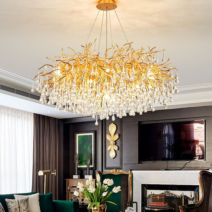 40" Albero Living Room Crystal Chandelier.