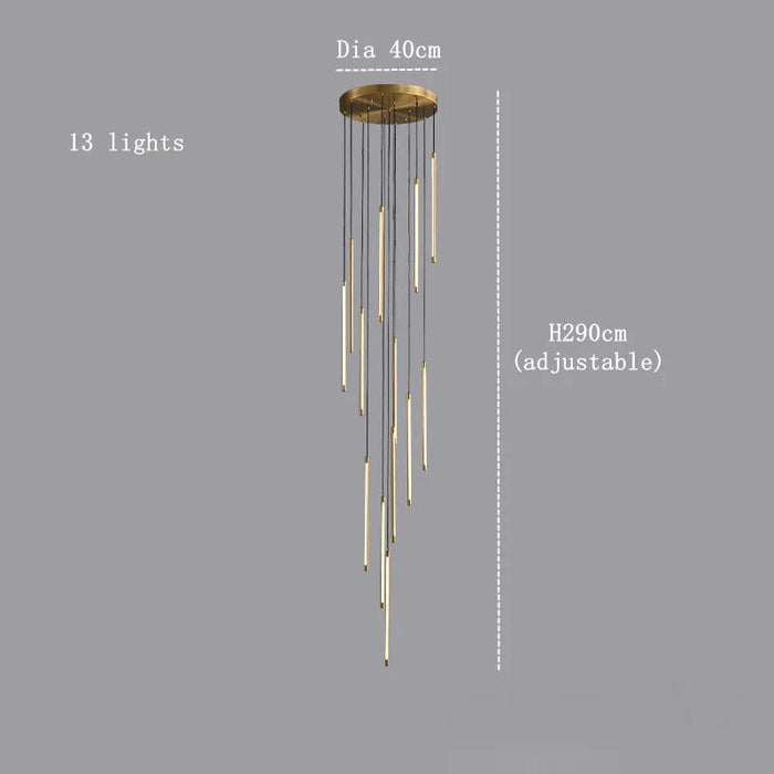 Grande Brass Entryway Pendant Light Fixture.