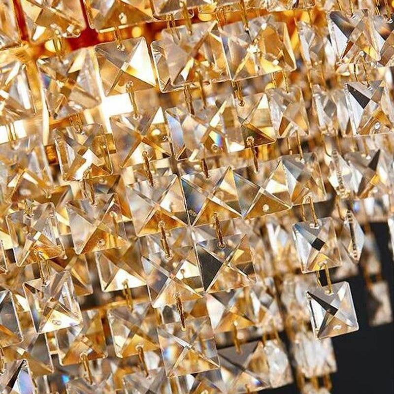 Bern Gold Plated Crystal Chandelier-DWHOME