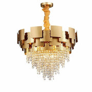 Bern Gold Plated Crystal Chandelier-DWHOME