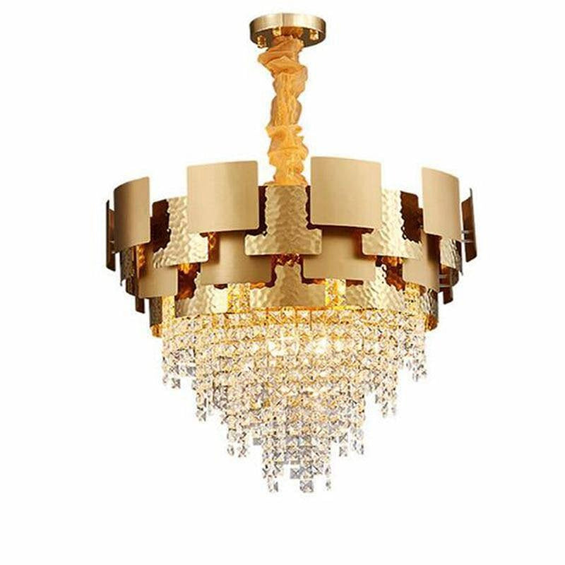 Bern Gold Plated Crystal Chandelier-DWHOME