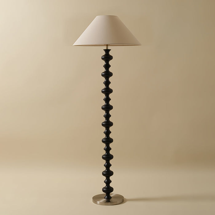 Sculpted Rhythm Wood Floor Lamp-DWHOME