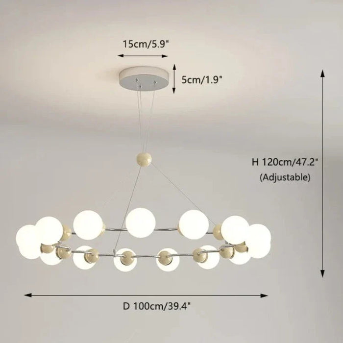 Modern Sputnik Glass Sphere Chandelier - 12/15 Light.