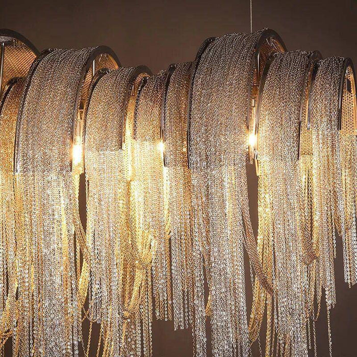 Cadena Chain Tassel Dining Room Chandelier.