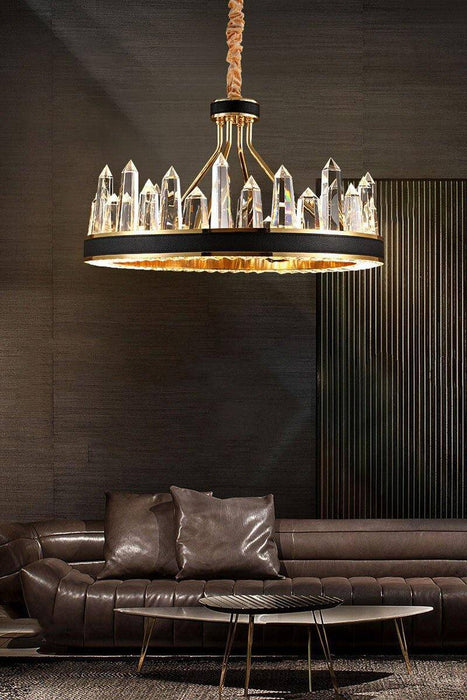 Finest K9 Crystal Modern Ring Chandelier By Morsale.