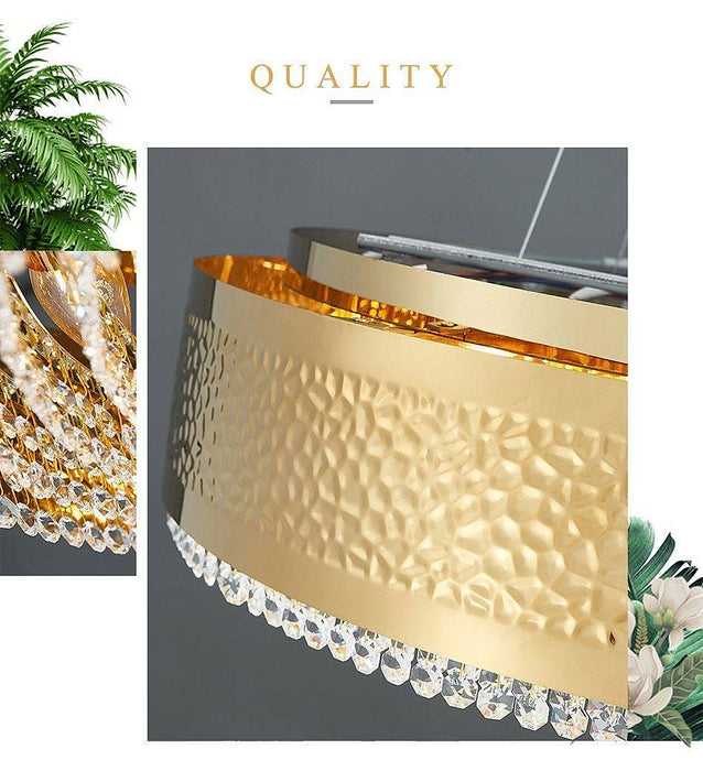 Modern LED Crystal Drum Chandelier By Morsale-DWHOME