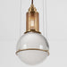 Opal round glass sphere midcentury pendant Light.