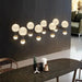 Modern Black Linear Dining Room Chandelier 12/16 Lights.