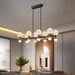 Modern Black Linear Dining Room Chandelier 12/16 Lights.