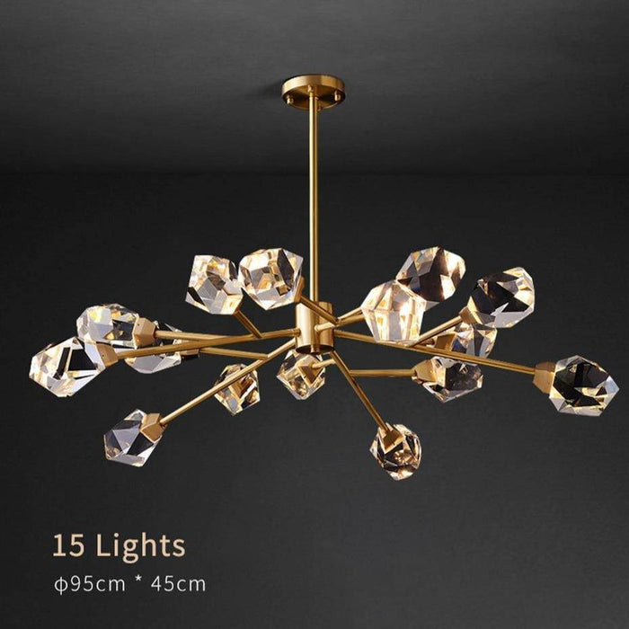 Diamante 15-Pendant Modern Chandelier.