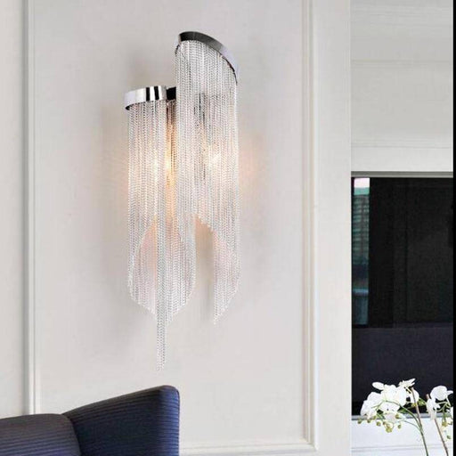 Cadena Chain Tassel Wall Sconce.