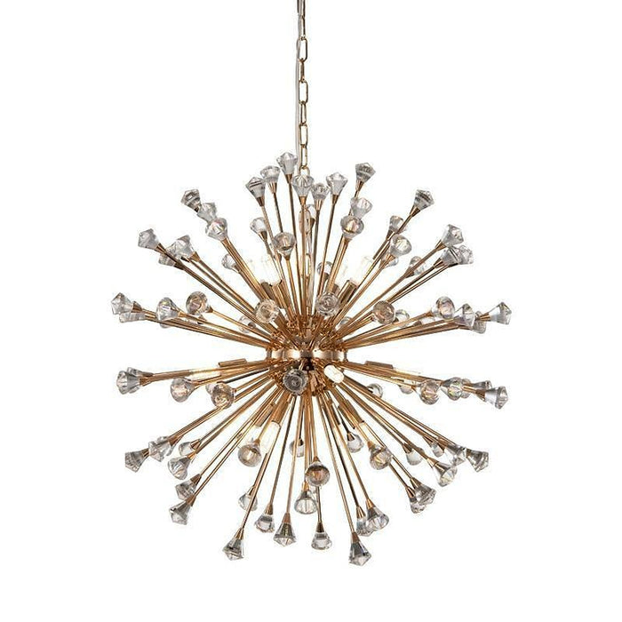 Rose Gold Crystal Sphere Light Fixture-DWHOME