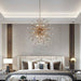 Rose Gold Crystal Sphere Light Fixture-DWHOME
