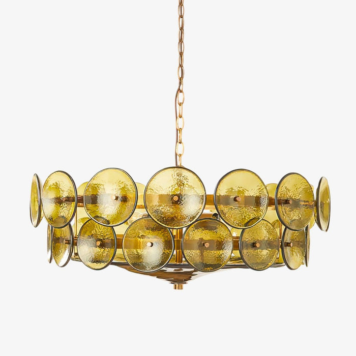 Solaris Disc Murano Chandelier-DWHOME