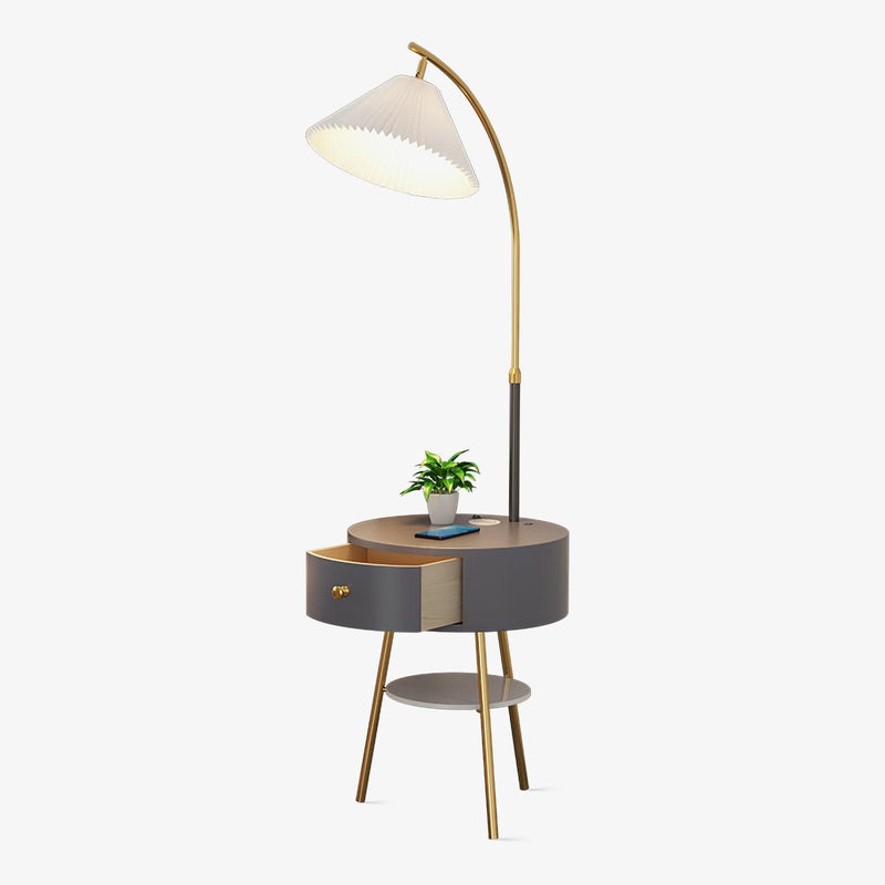 Pleated Arc Floor Light-DWHOME