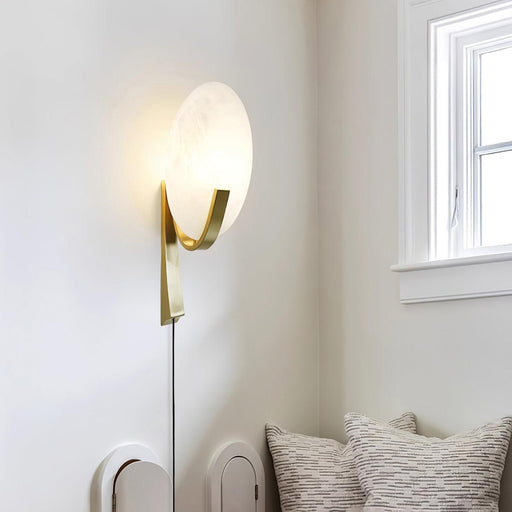 Alice Alabaster Plug-in Wall Lamp - DWHOME