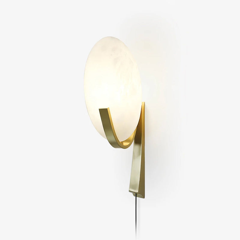 Alice Alabaster Plug-in Wall Lamp-DWHOME