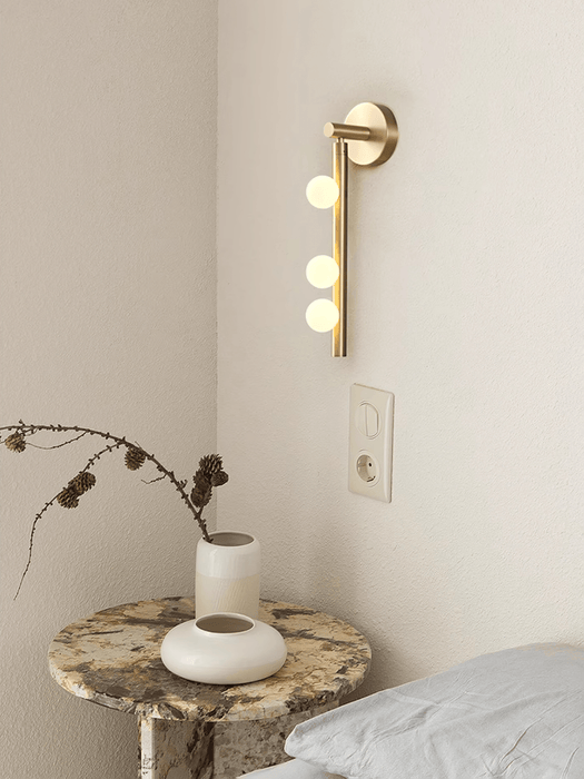 Brass Glass Tube Wall Lamp - DWHOME