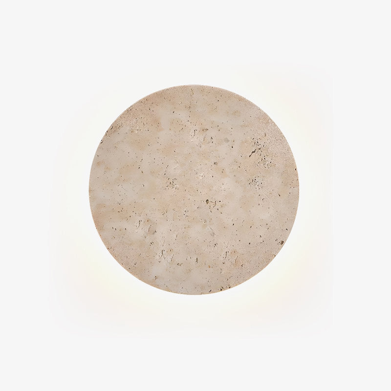 Circle Travertine Wall Lamp-DWHOME