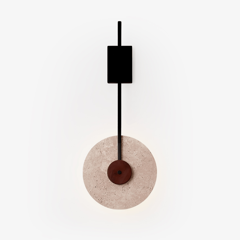 Disc Travertine Wall Lamp-DWHOME