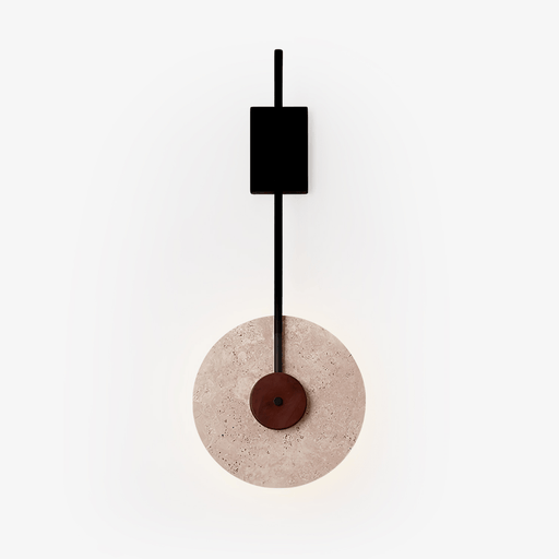 Disc Travertine Wall Lamp-DWHOME