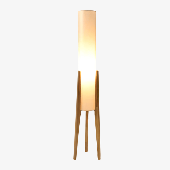 Tripod Walnut Floor Lamp-DWHOME