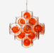 Orange Transparent Murano Disc Chandelier-DWHOME