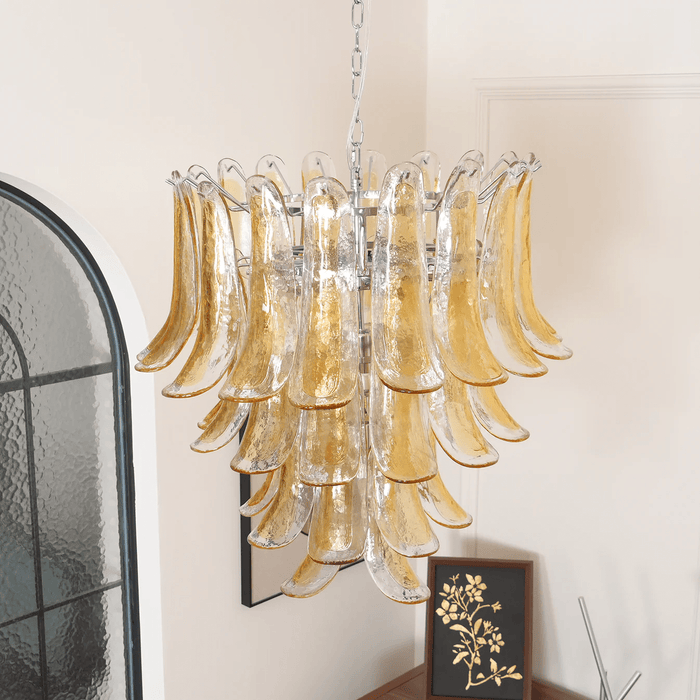Murano Amber Lily Chandelier-DWHOME