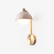 Vellum Travertine Wall Lamp-DWHOME