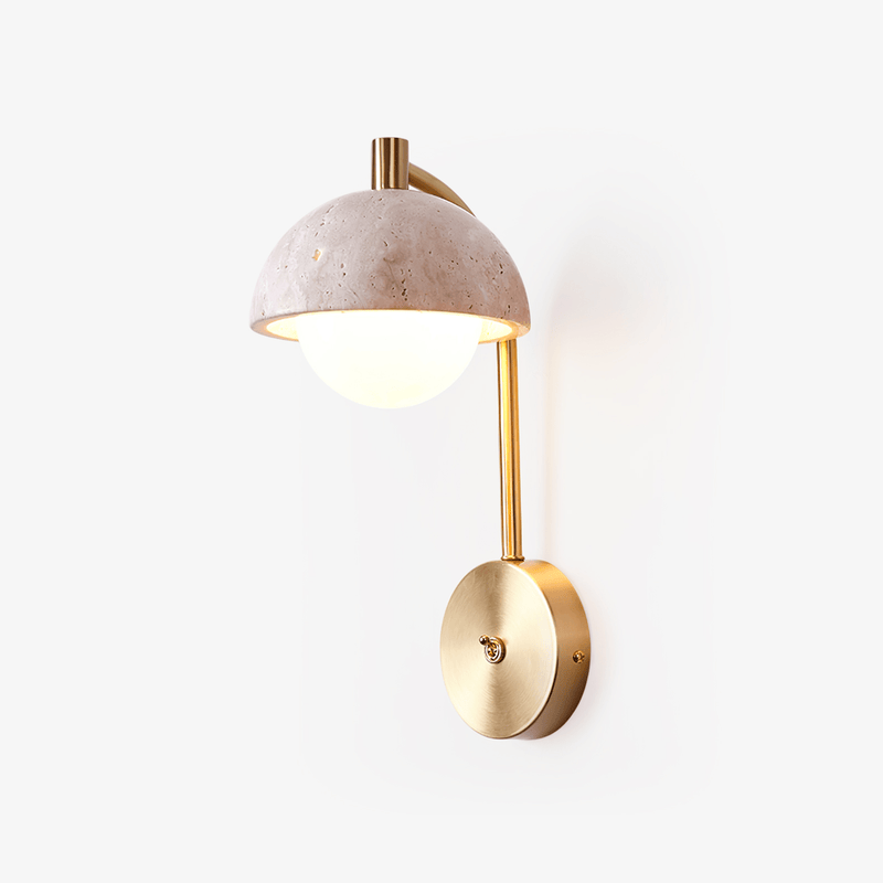 Vellum Travertine Wall Lamp-DWHOME