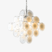 Murano Disc White Glass Chandelier-DWHOME
