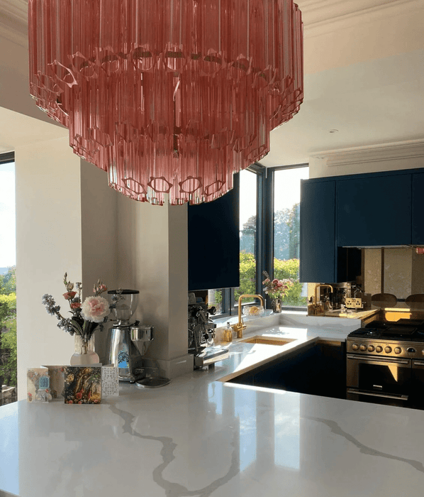 Pink Palermo Murano Chandelier-DWHOME