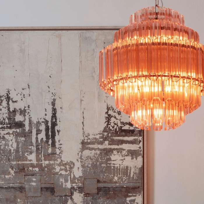 Pink Palermo Murano Chandelier-DWHOME