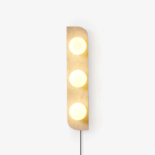 Elysian Travertine Plug-in Wall Light-DWHOME