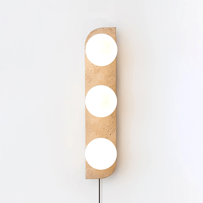 Elysian Travertine Plug-in Wall Light-DWHOME
