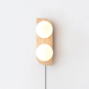 Elysian Travertine Plug-in Wall Light-DWHOME