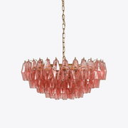 Pink Polygon Drop Chandelier-DWHOME