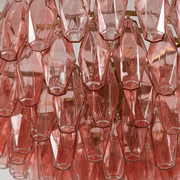 Pink Polygon Drop Chandelier-DWHOME